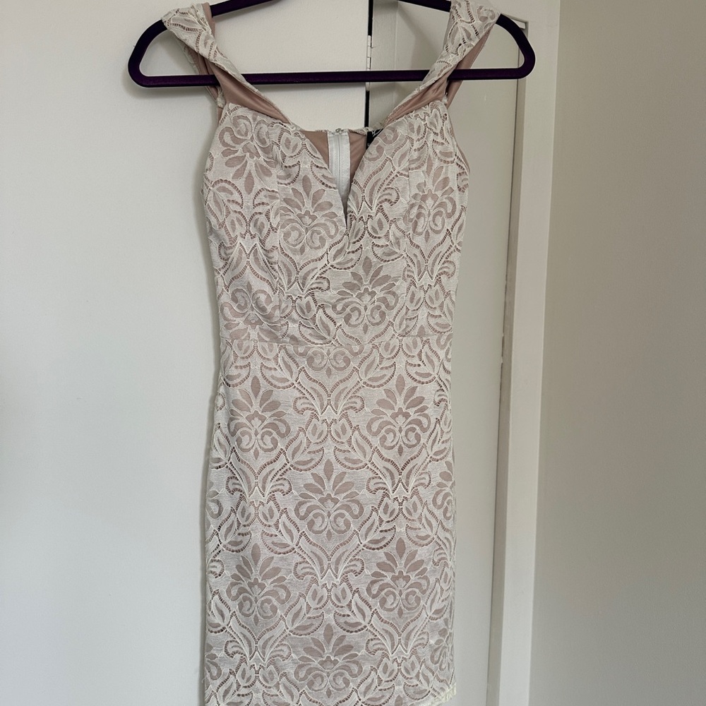 Lace Sheath Dress in Blush